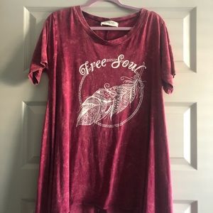 Free Soul Over Size Flowy Blouse